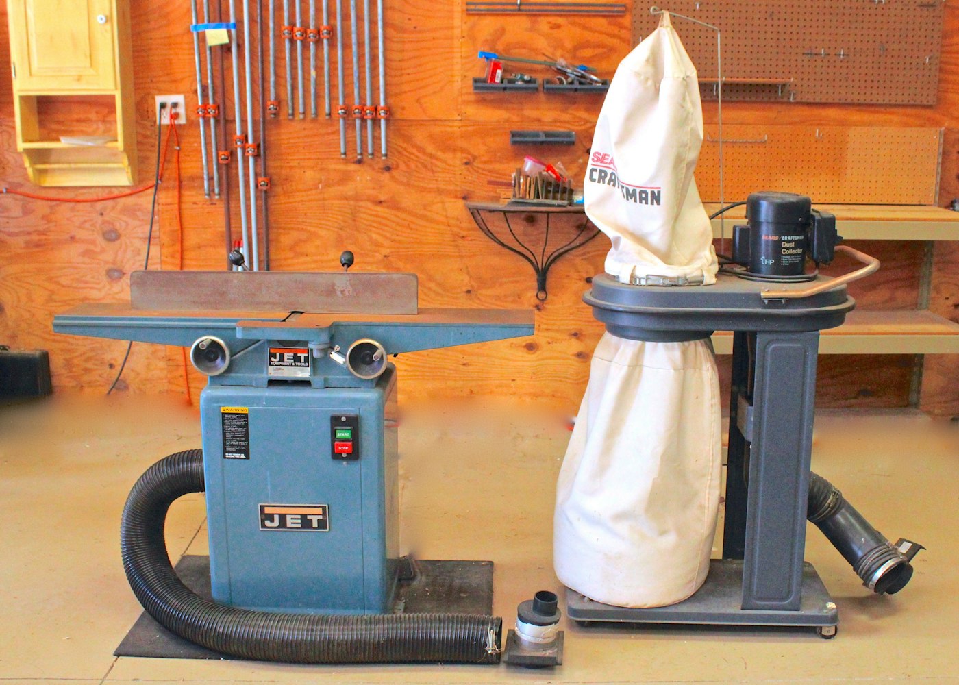 Jet Jointer Planer With Sears Craftsman Dust Collector : EBTH