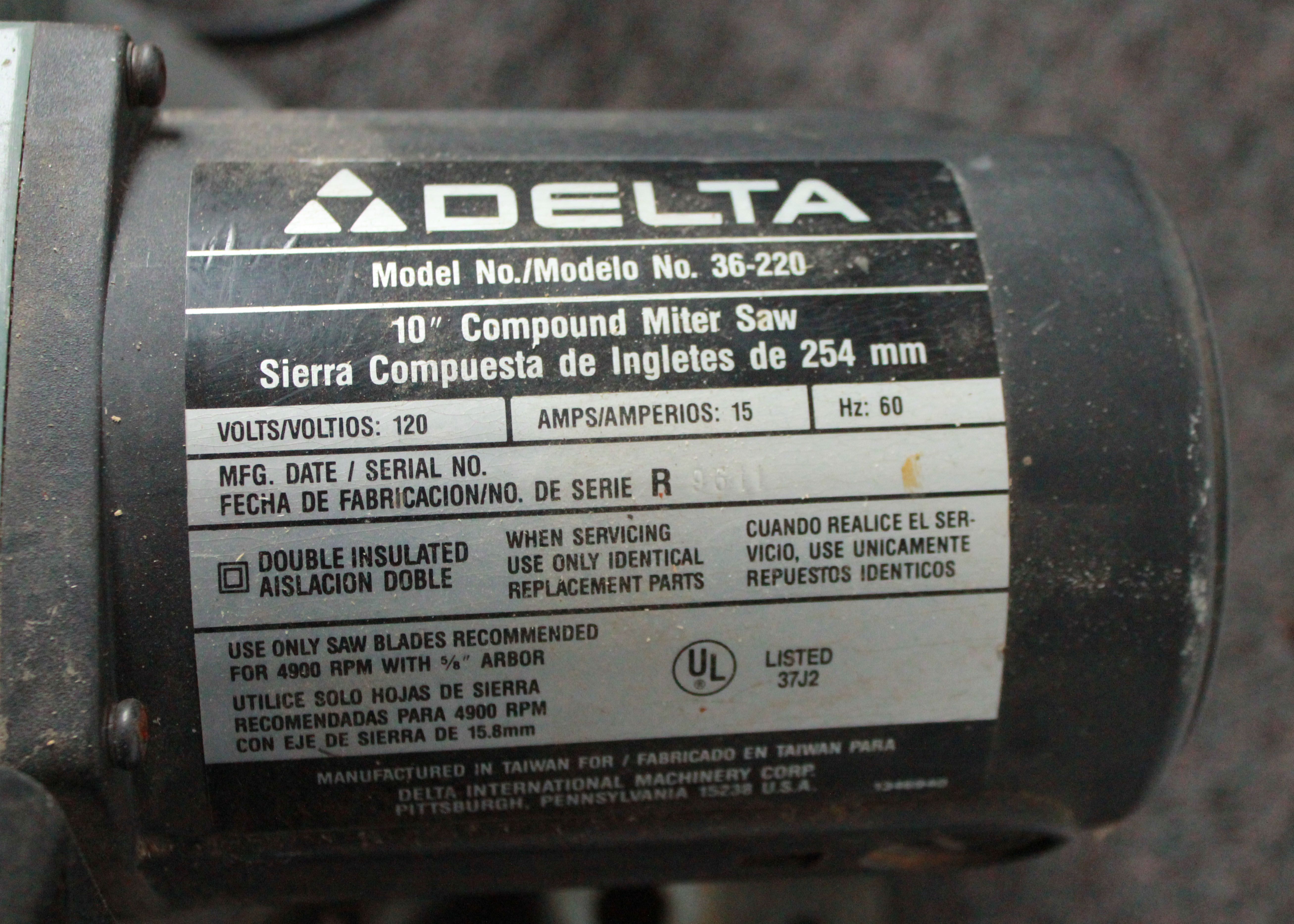 Delta 10" Compound Miter Saw EBTH