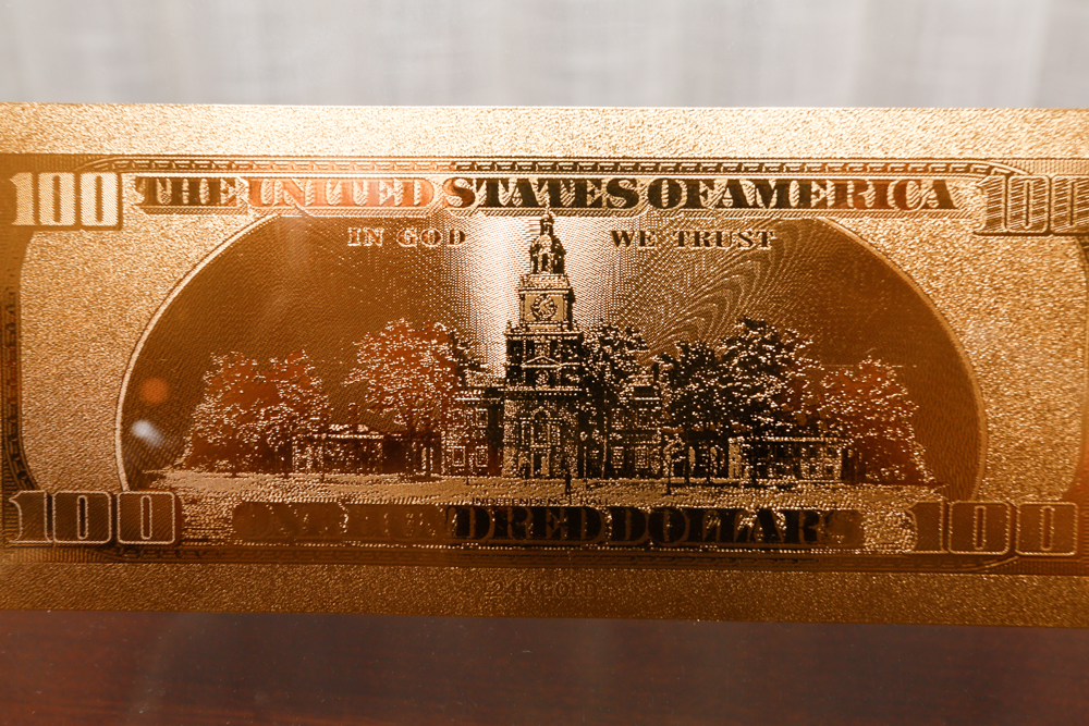 24KT Gold Plated 100 Bill EBTH