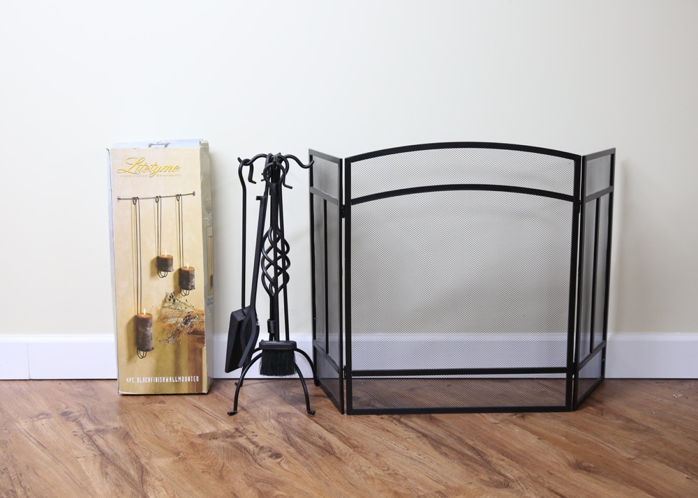 Fireplace Tools and Screen EBTH