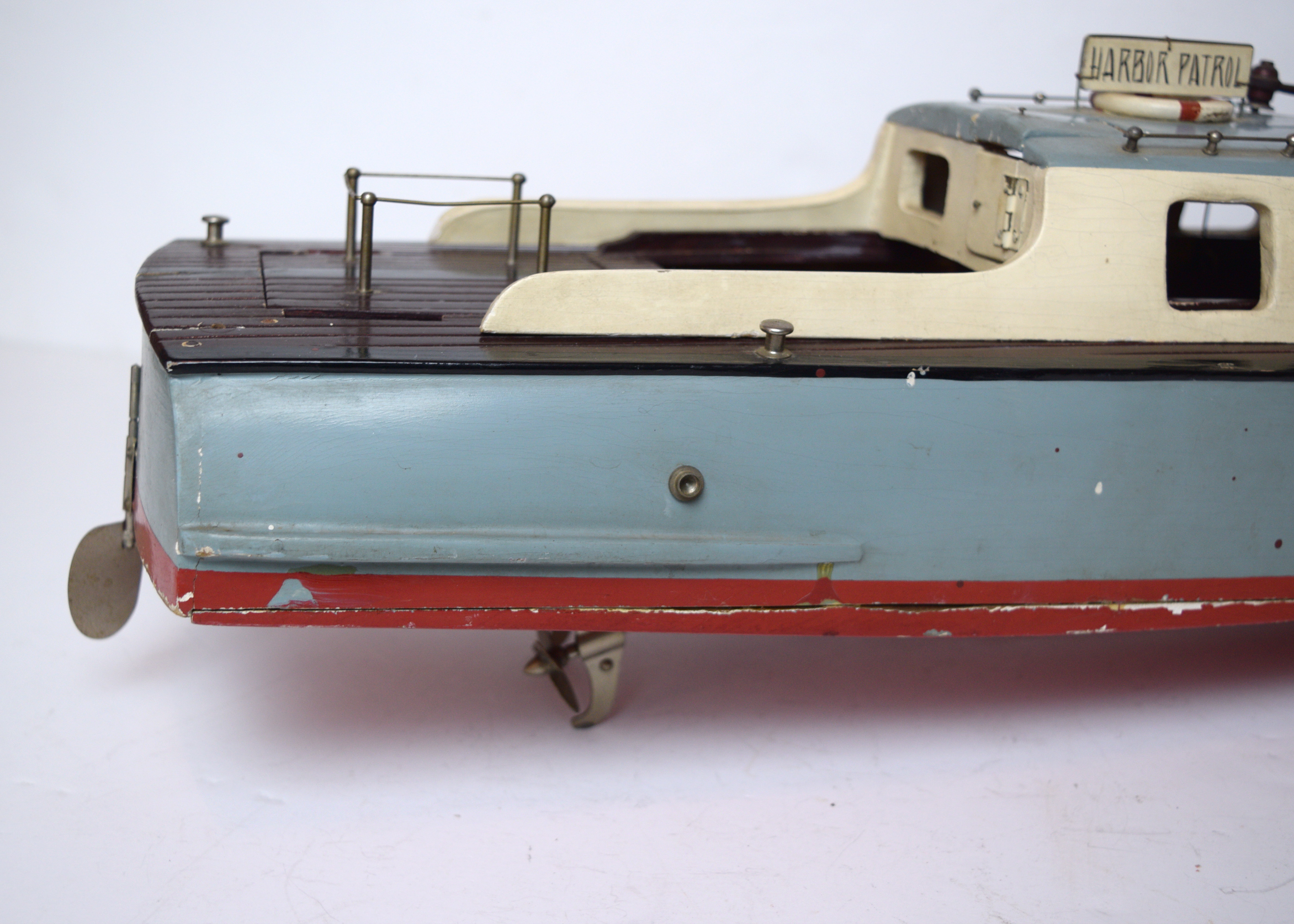 Vintage ITO 'Harbor Patrol' Wooden Toy Boat EBTH