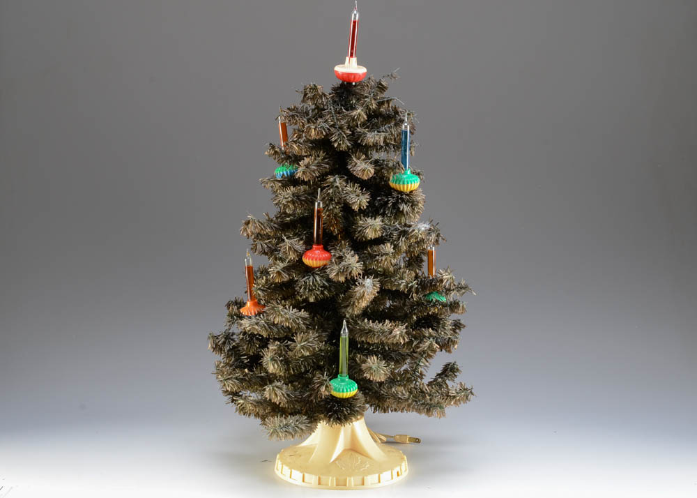 Vintage 9 Bubble Light Tabletop Christmas Tree EBTH