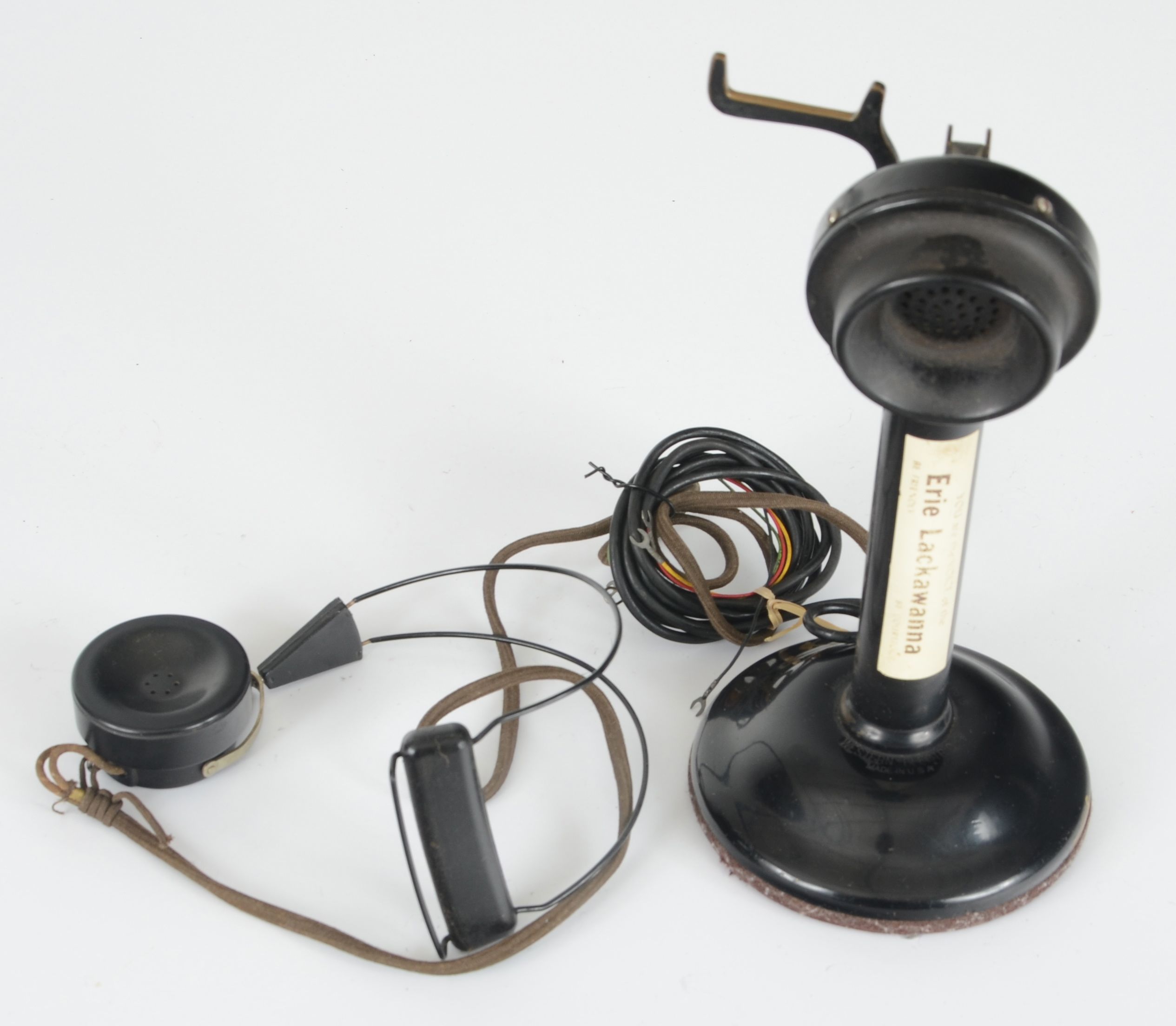 1915 Western Electric Candlestick Telephone With Operator Headset EBTH