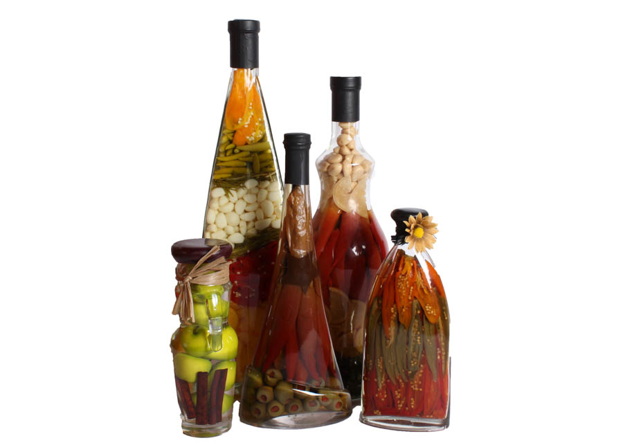 Group Of Decorative Glass Bottles Ebth