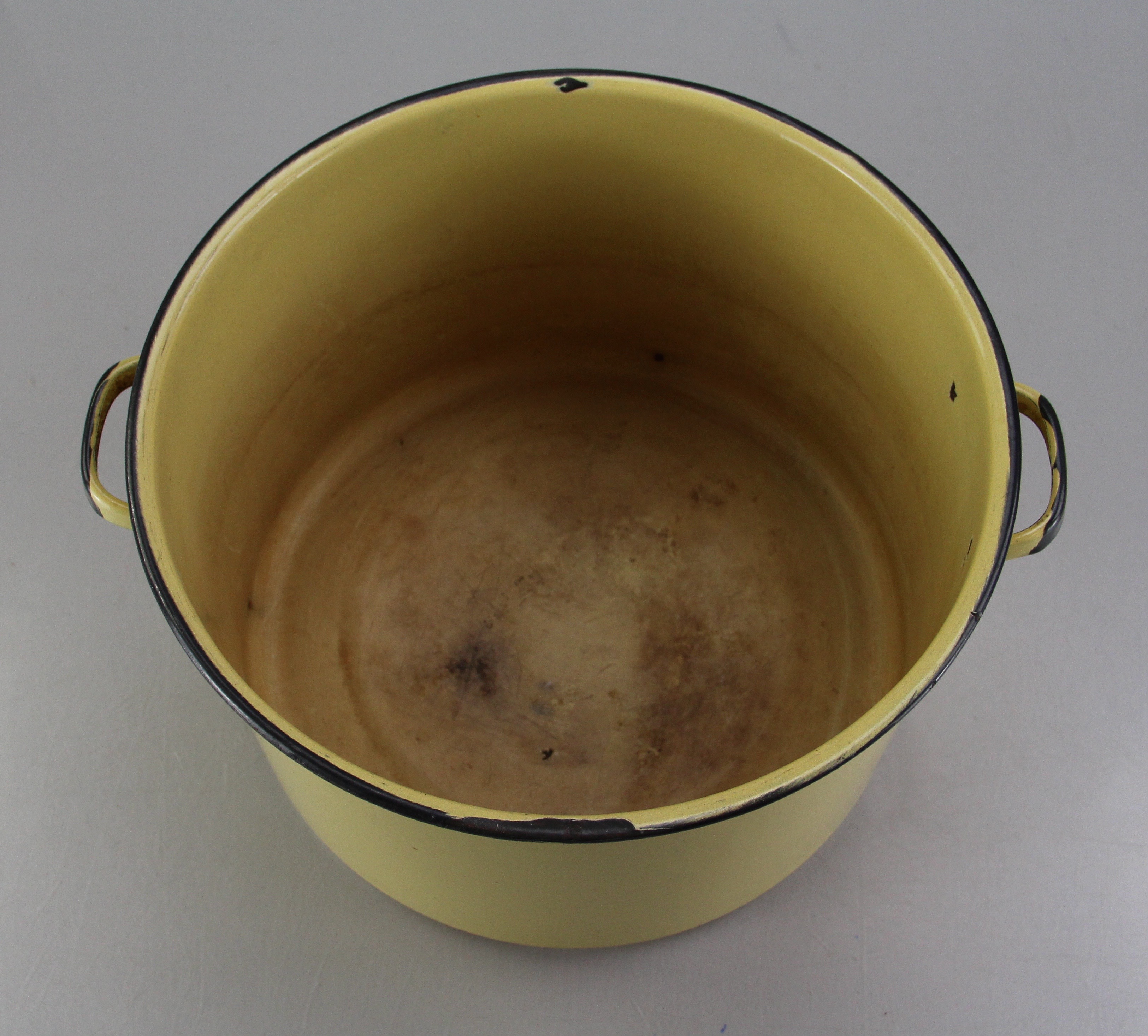 Vintage Yellow Enamelware Cooking Pot with Lid EBTH