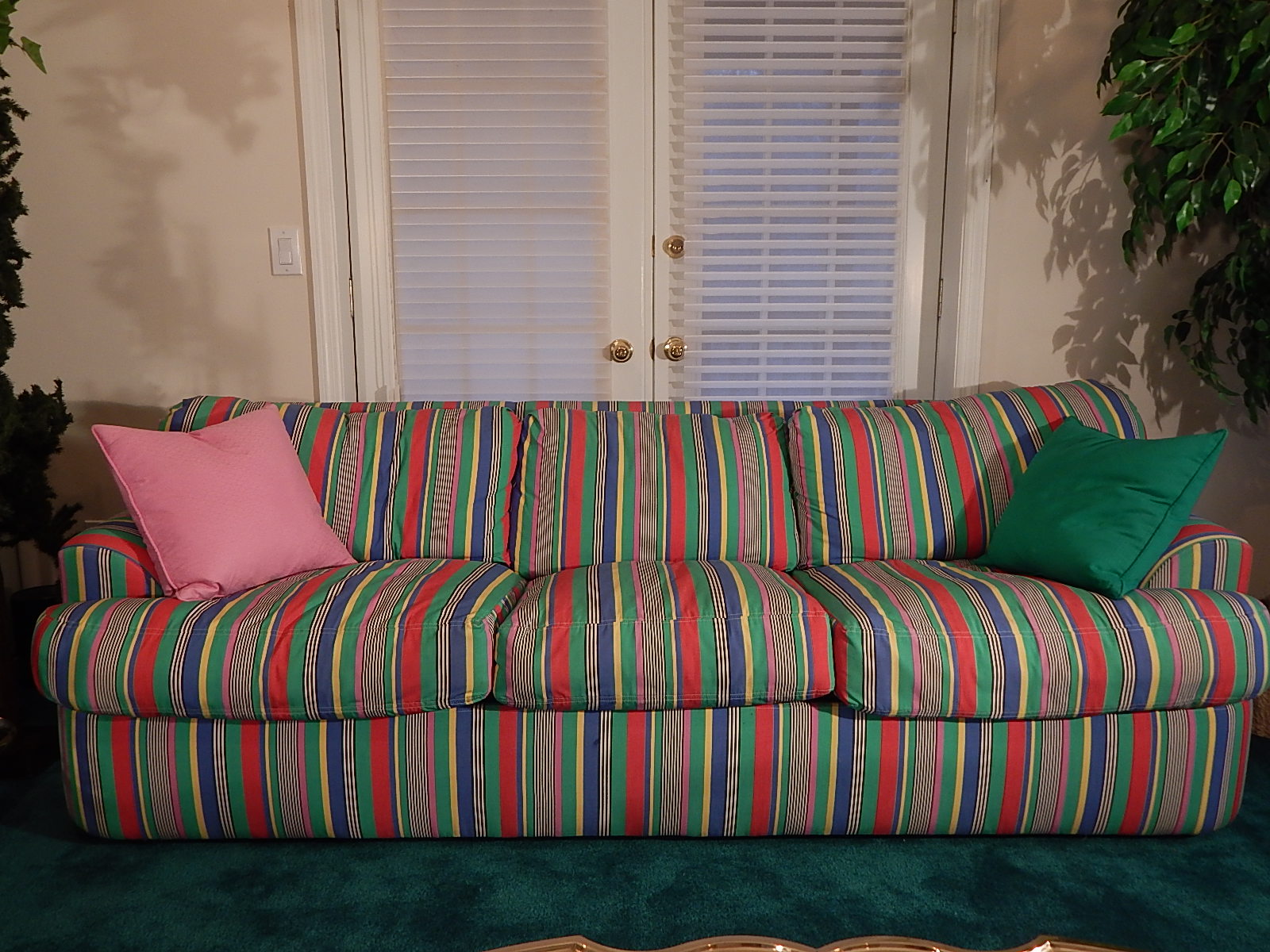 Striped Down Filled Sleeper Sofa Bed EBTH