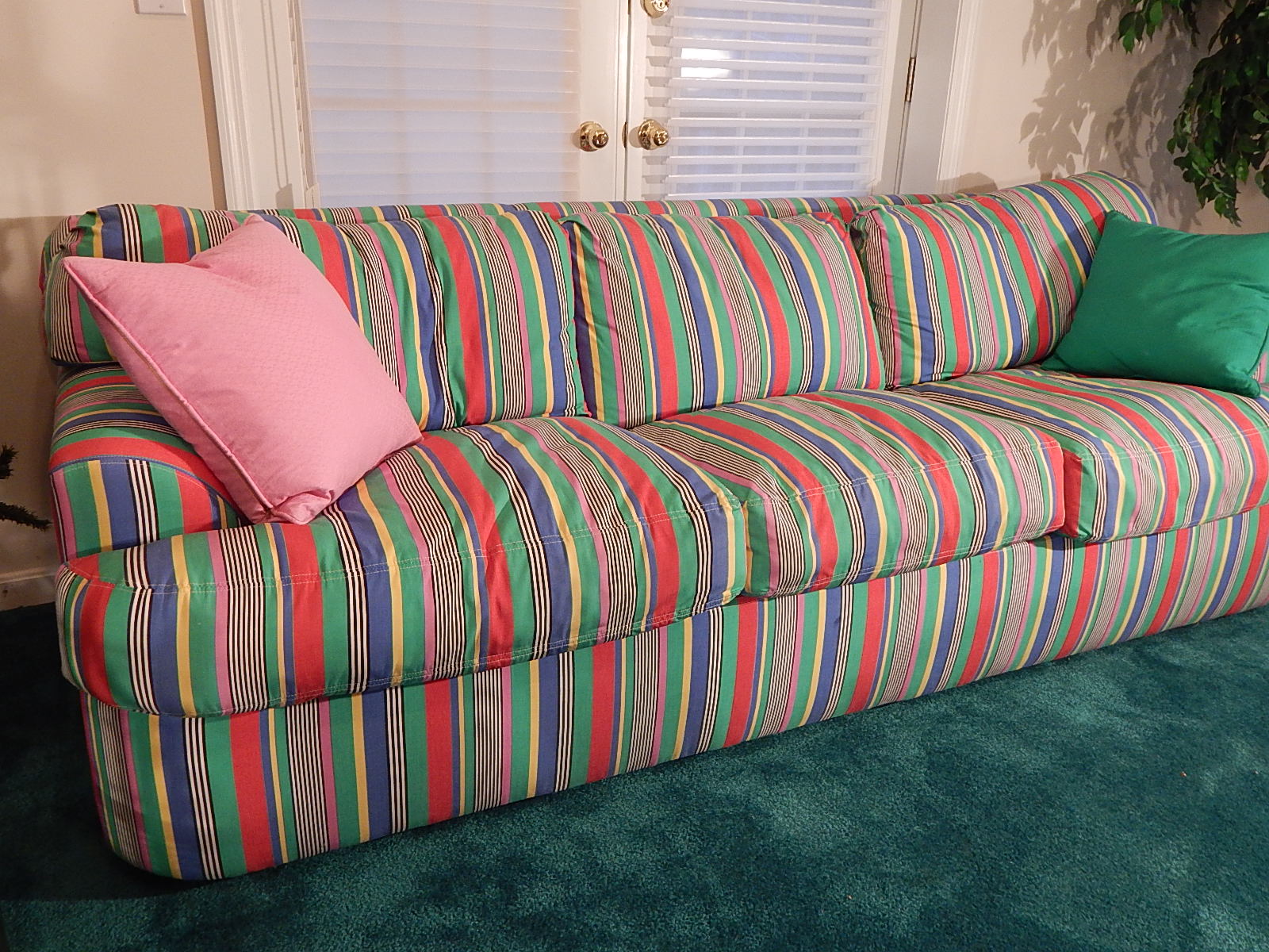 Striped Down Filled Sleeper Sofa Bed EBTH