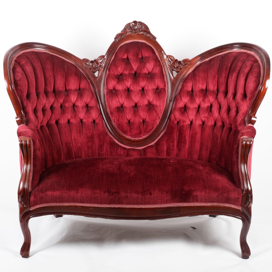 Kimball Reproduction Victorian Settee : EBTH Kimball Reproduction Victorian Settee ... - Kimball Reproduction Victorian Settee : EBTH