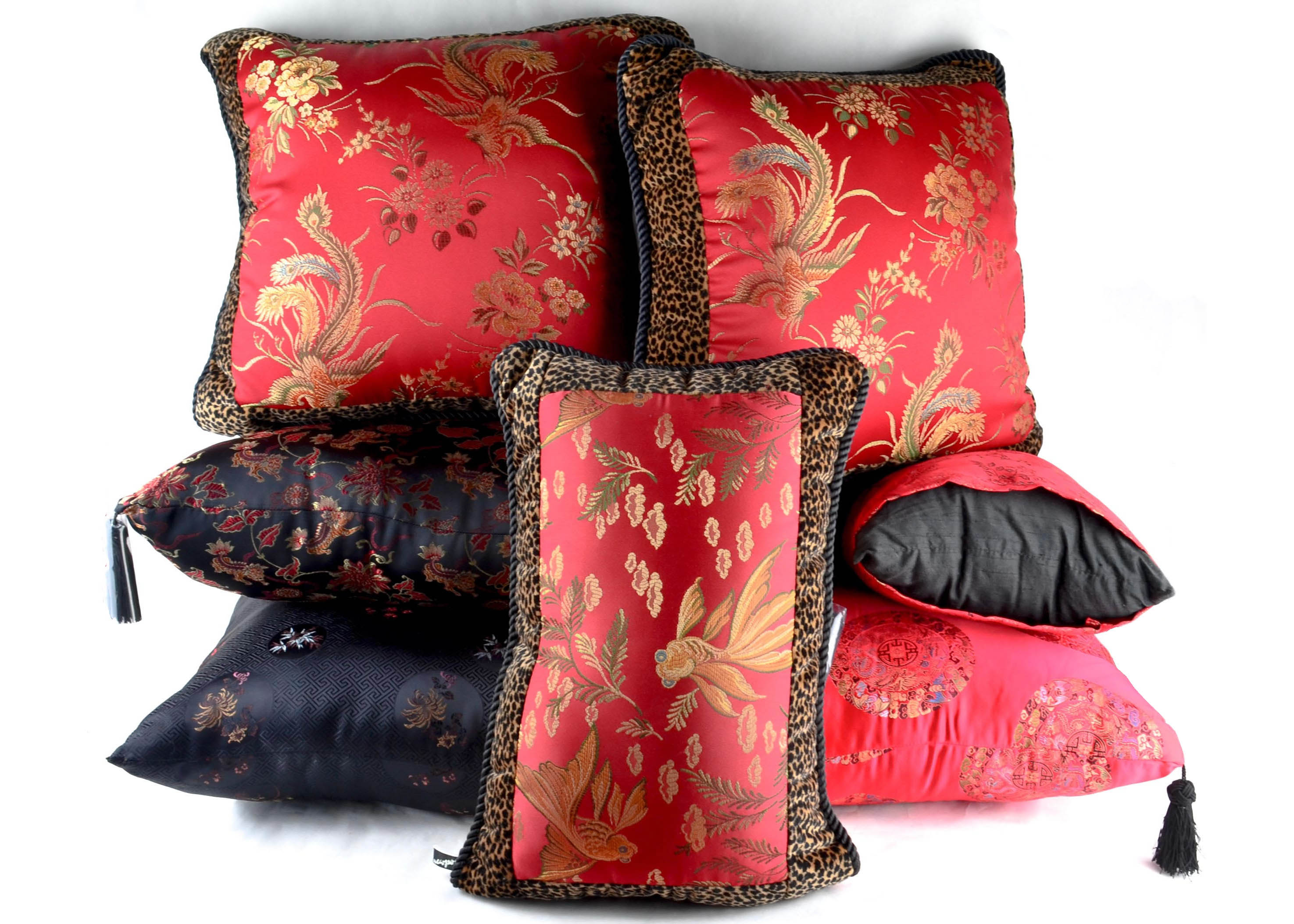 asian inspired throw pillows