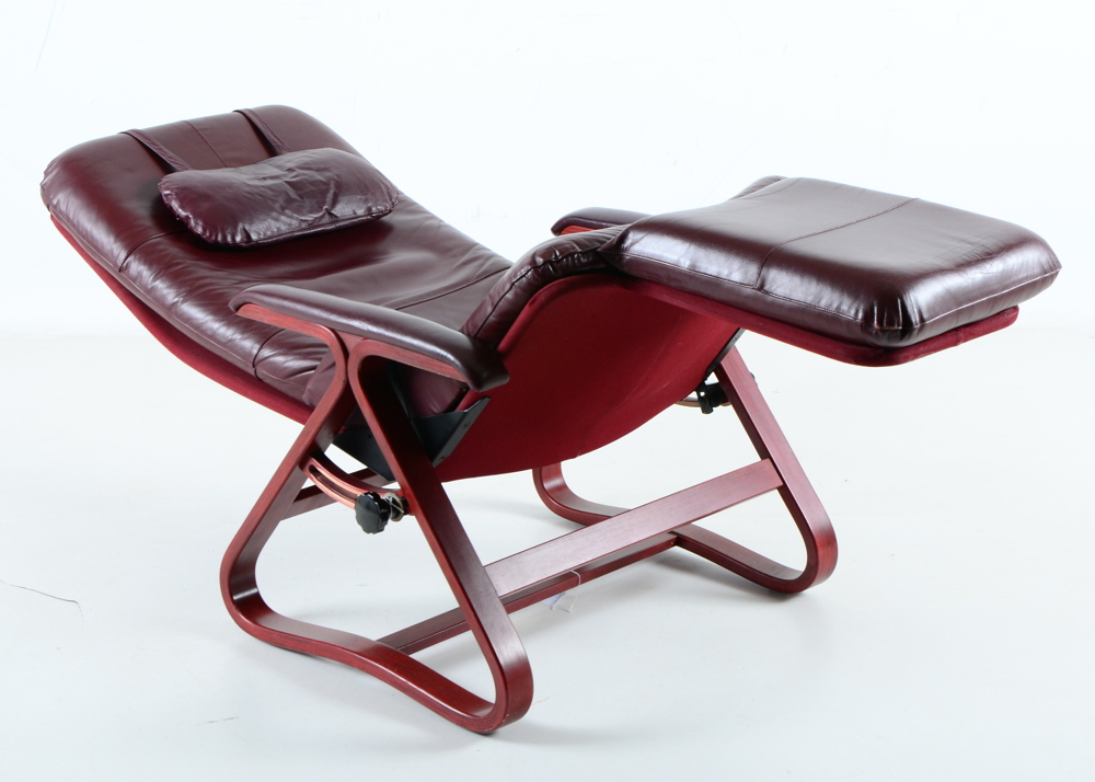 Signature "Backsaver" Leather Zero Gravity Chair EBTH