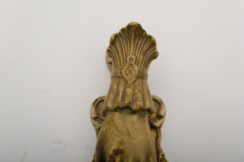 Antique Victorian Brass Hand Letter Clip EBTH