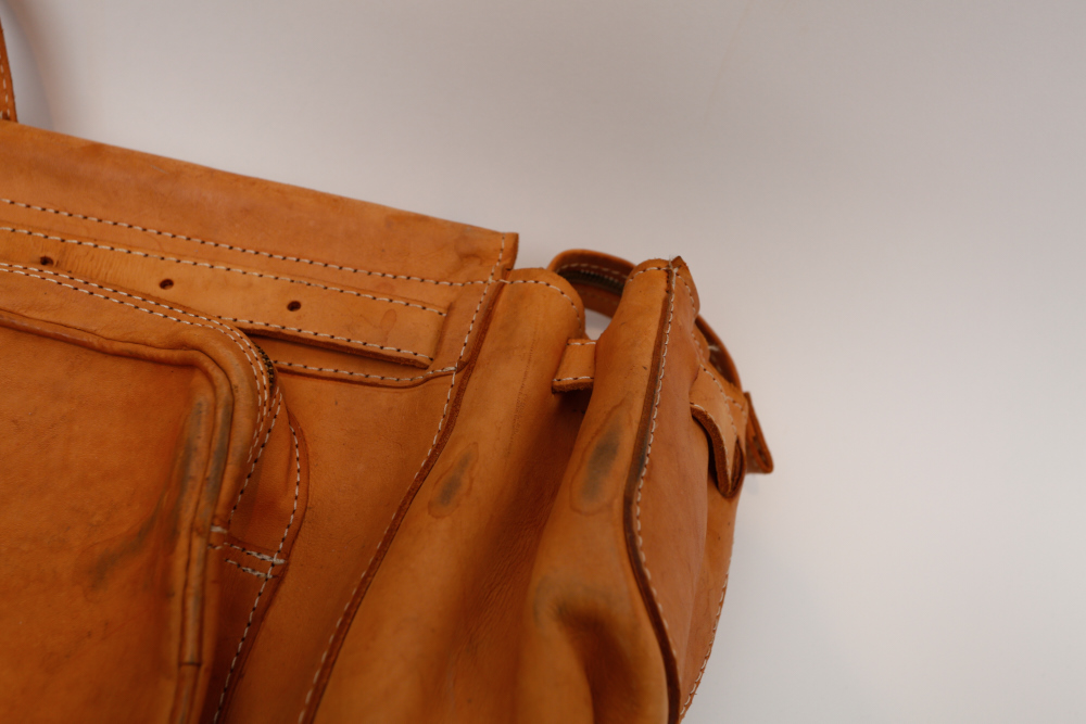 Large Vintage South American Leather Bag EBTH