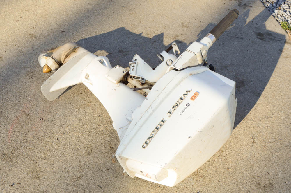 Chrysler West Bend Outboard Motor and Gas Container EBTH