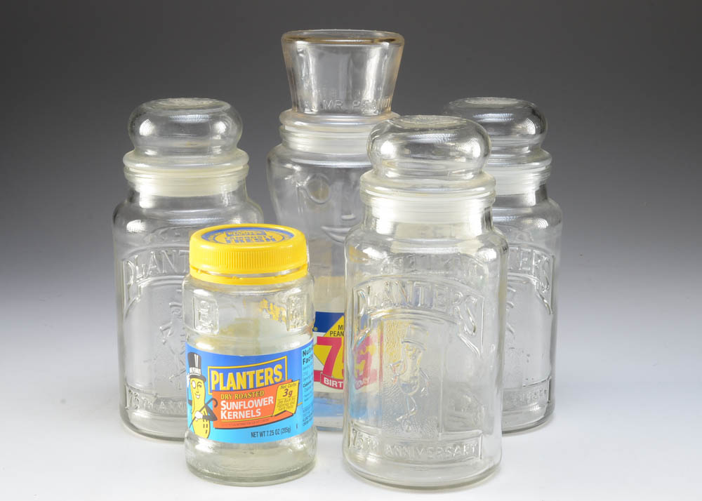 Planters 75th Anniversary Limited Edition Mr. Peanut Jars EBTH