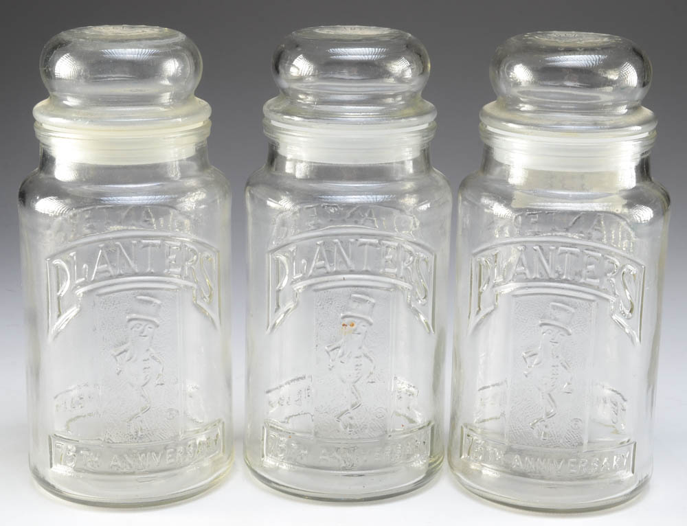 Planters 75th Anniversary Limited Edition Mr. Peanut Jars EBTH