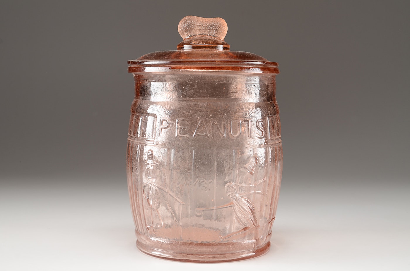 Vintage Planters Pink Depression Glass Jar | EBTH