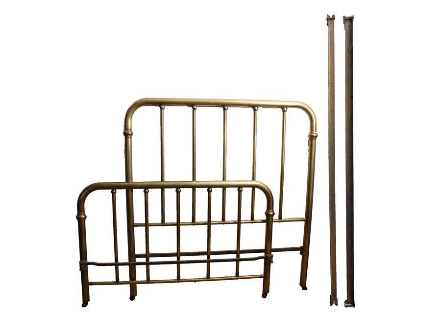 Brass Bed with Slats EBTH