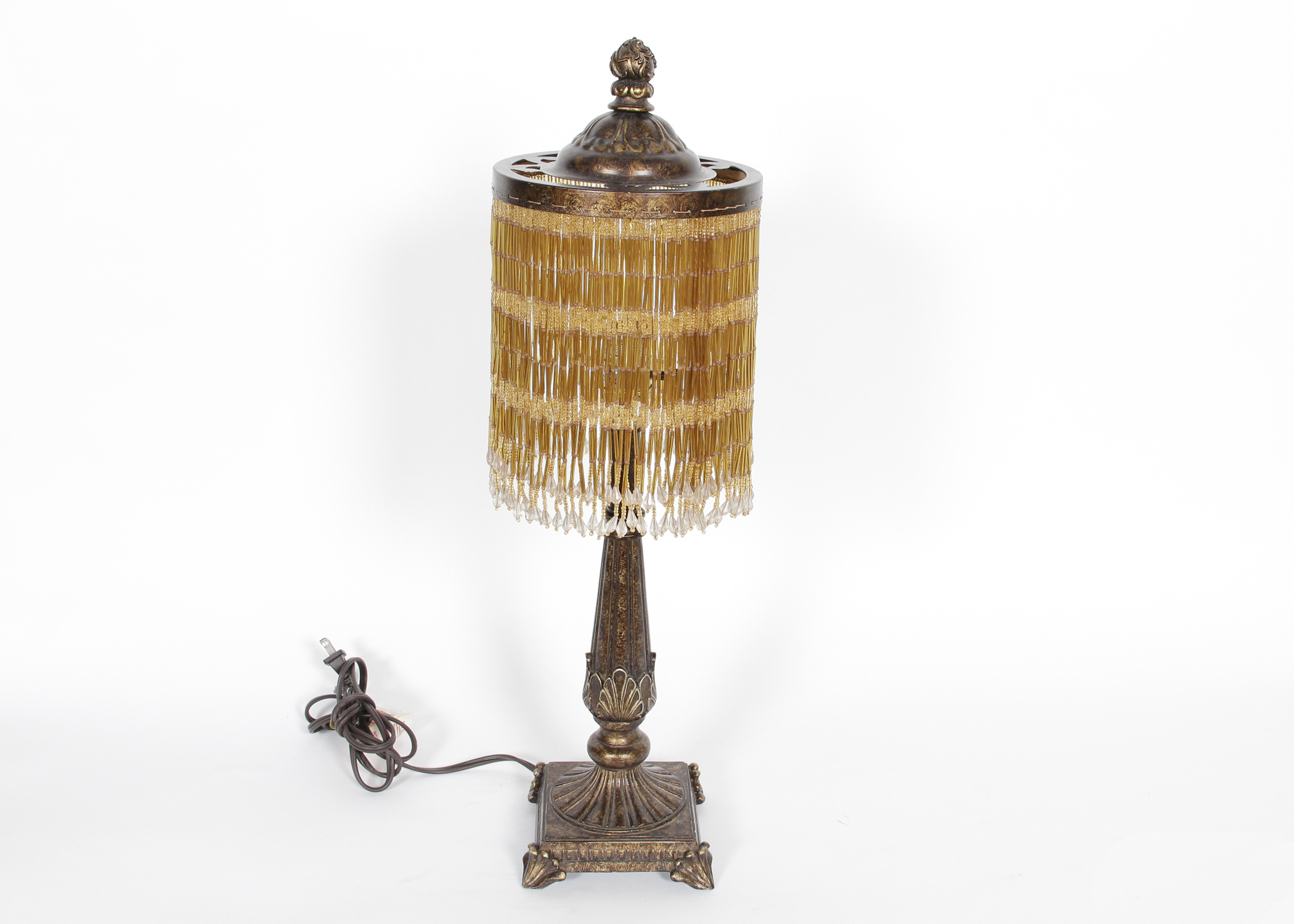 Vintage Beaded Table Lamp EBTH