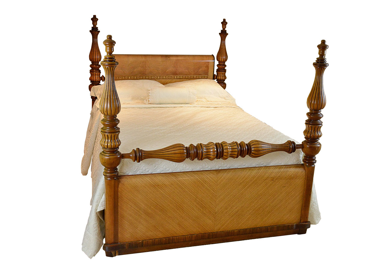 Vintage Art Deco Style Four Poster Full Bed EBTH