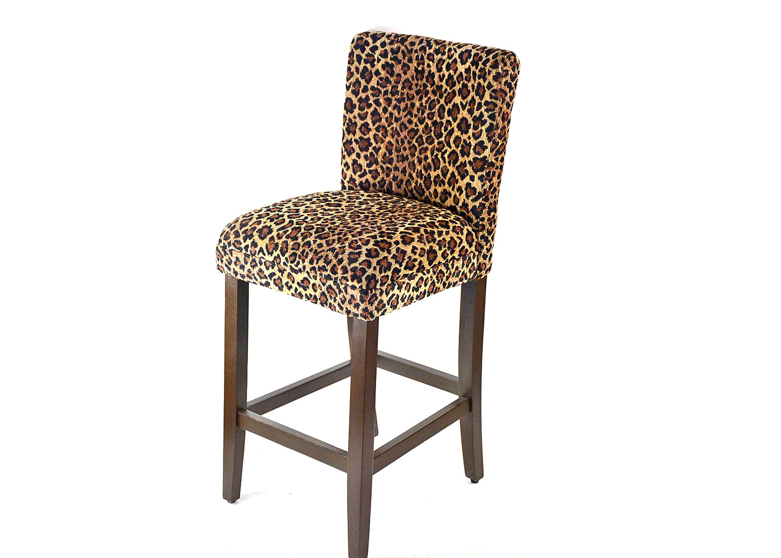 Pair of Leopard Print Counter Stools EBTH