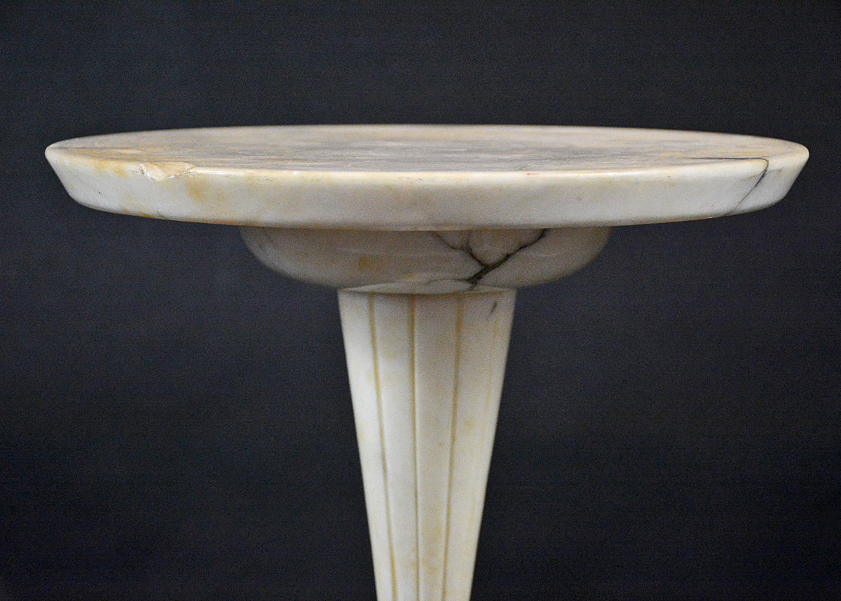 Italian Marble Pedestal Table EBTH