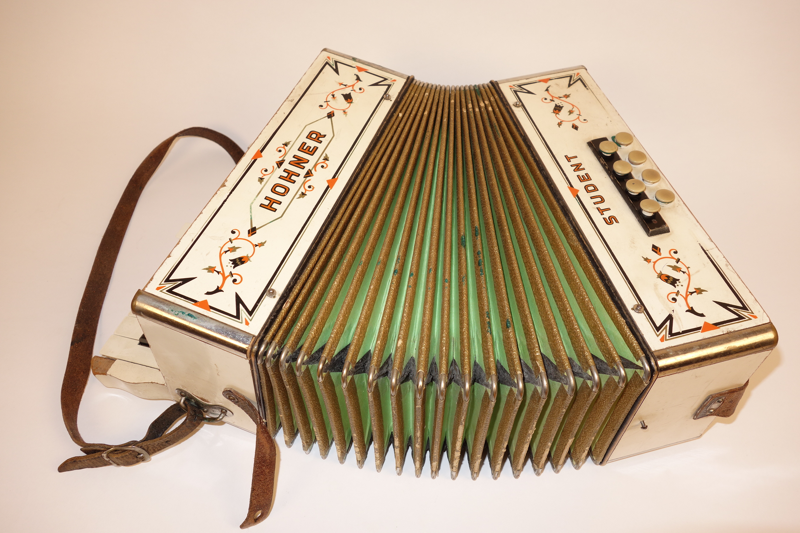 Vintage 1940s Hohner Wood Accordion EBTH