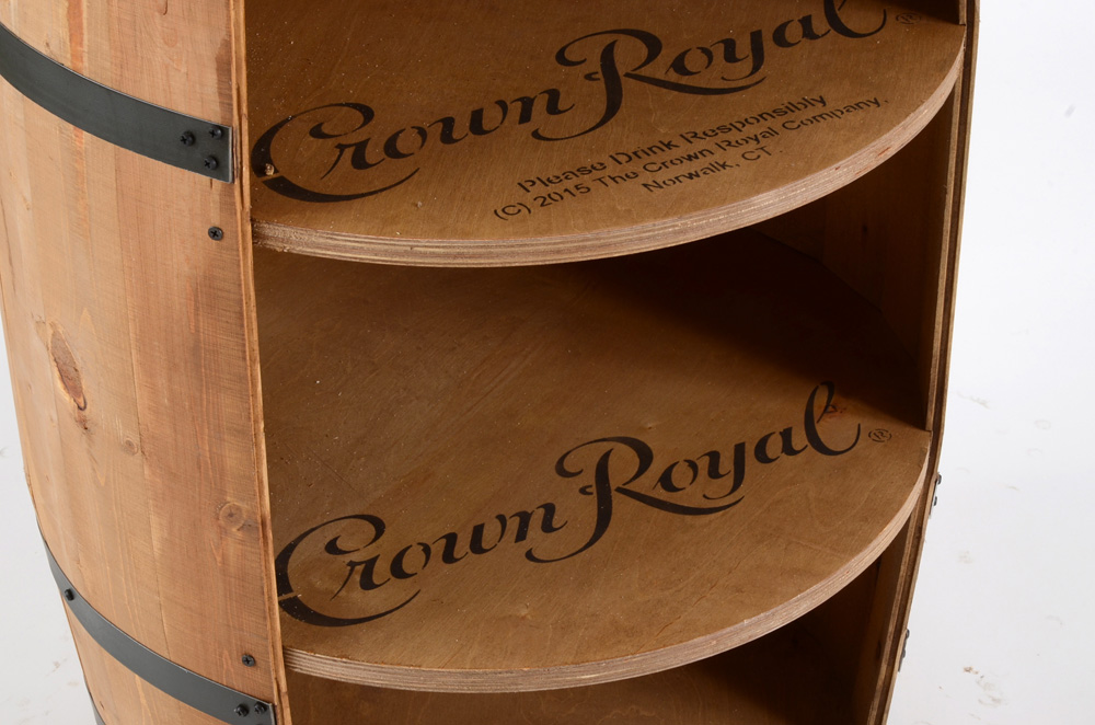 Crown Royal Barrel Bookcase / Shelf EBTH