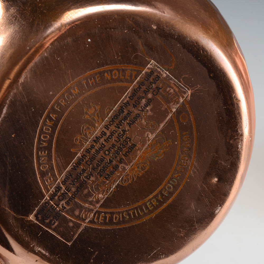 Ketel One Vodka Copper Shaker and Two Mugs EBTH