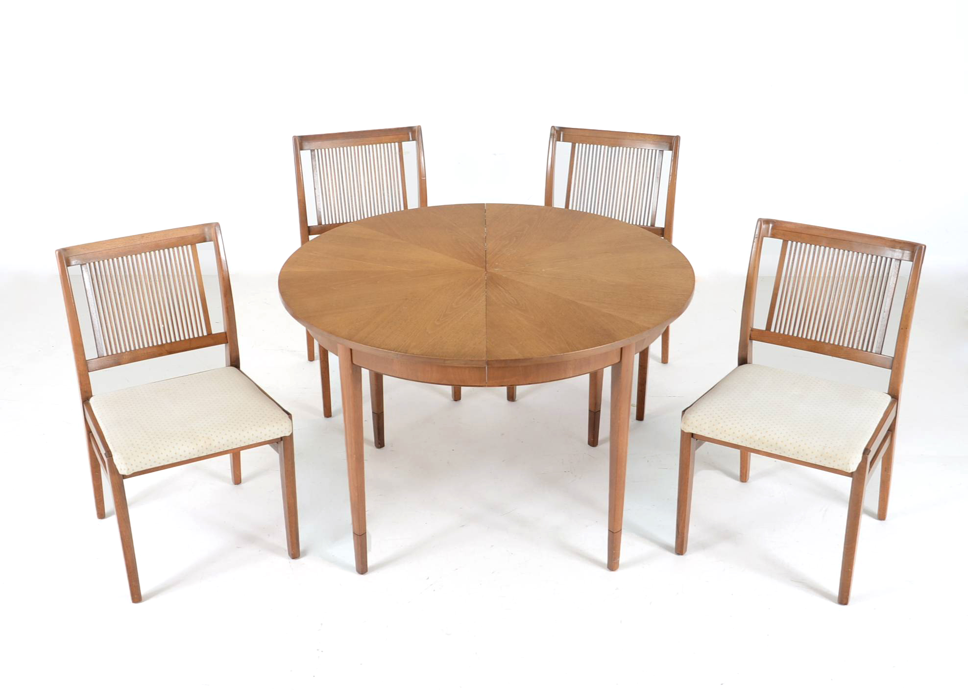 Drexel Walnut Dining Table and Chairs EBTH