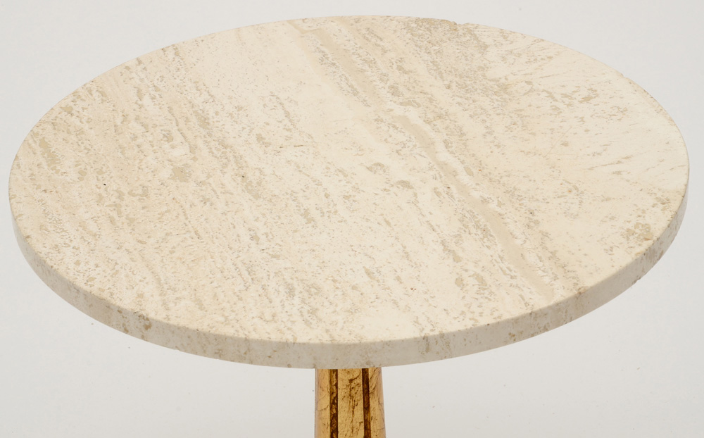 Travertine Marble End Table EBTH
