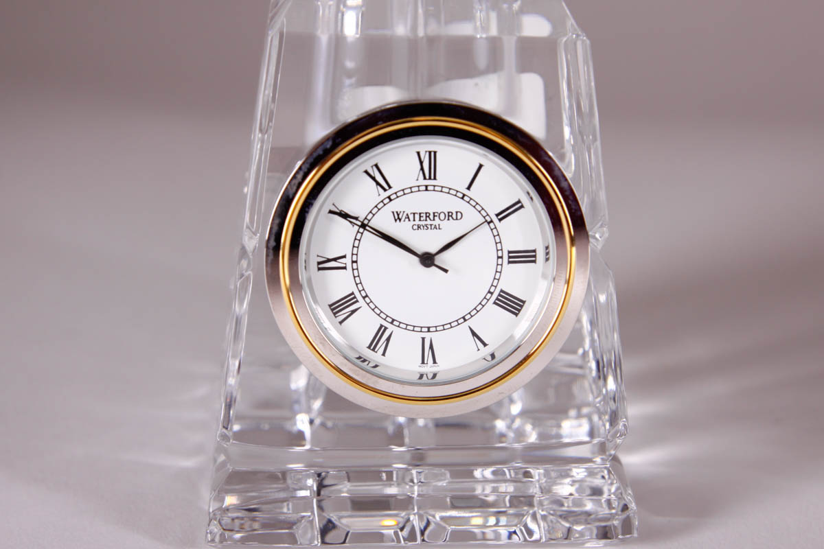 Waterford Crystal Obelisk Desk Clock EBTH