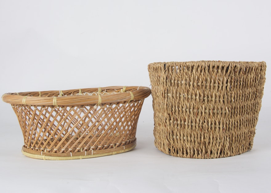 Pair of Decorative Storage Baskets : EBTH