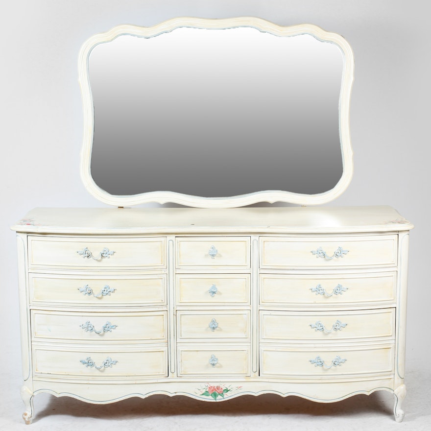 Vintage Dixie Dresser With Mirror Ebth
