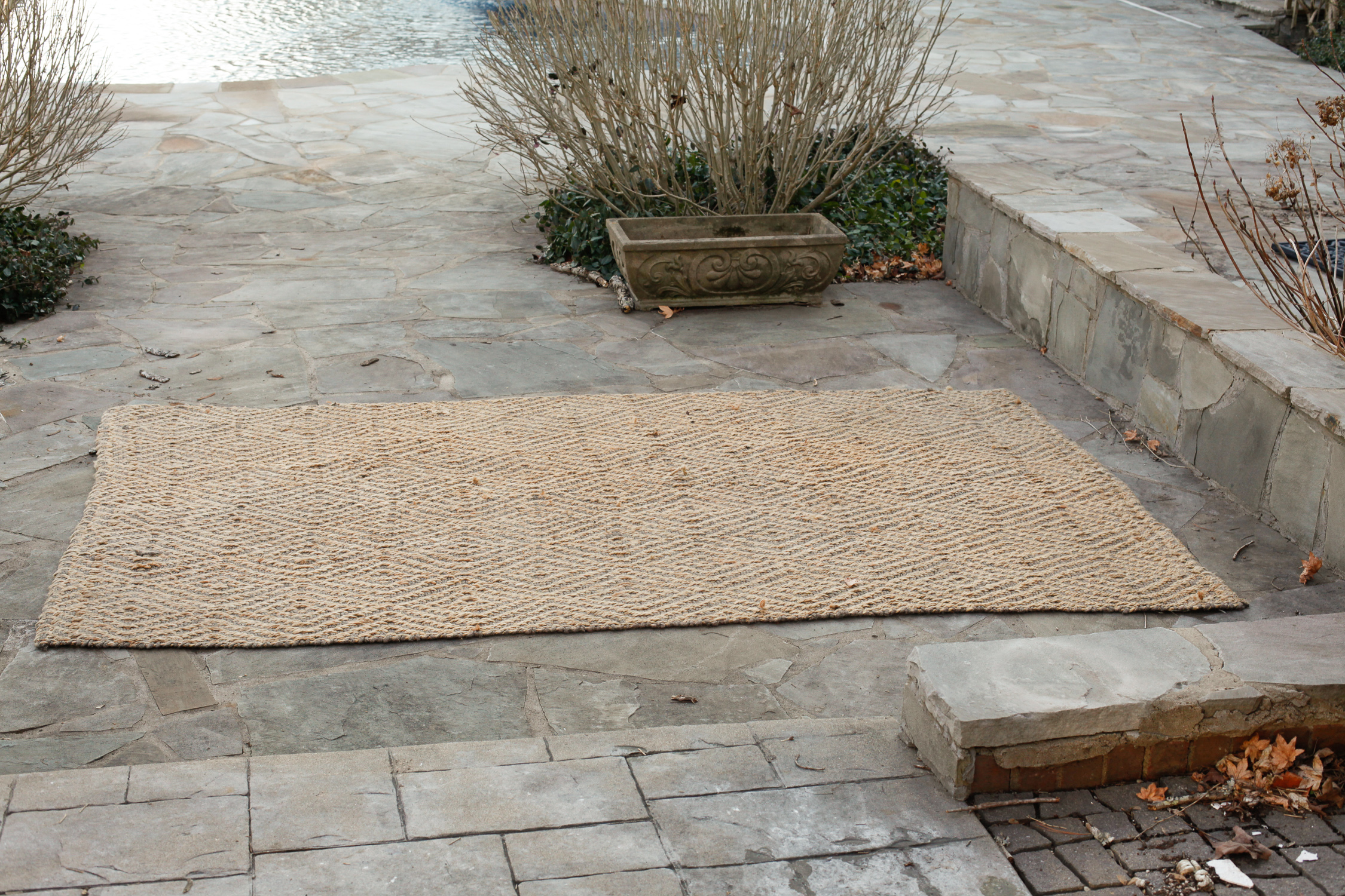 West Elm Jute Diamond Rug EBTH