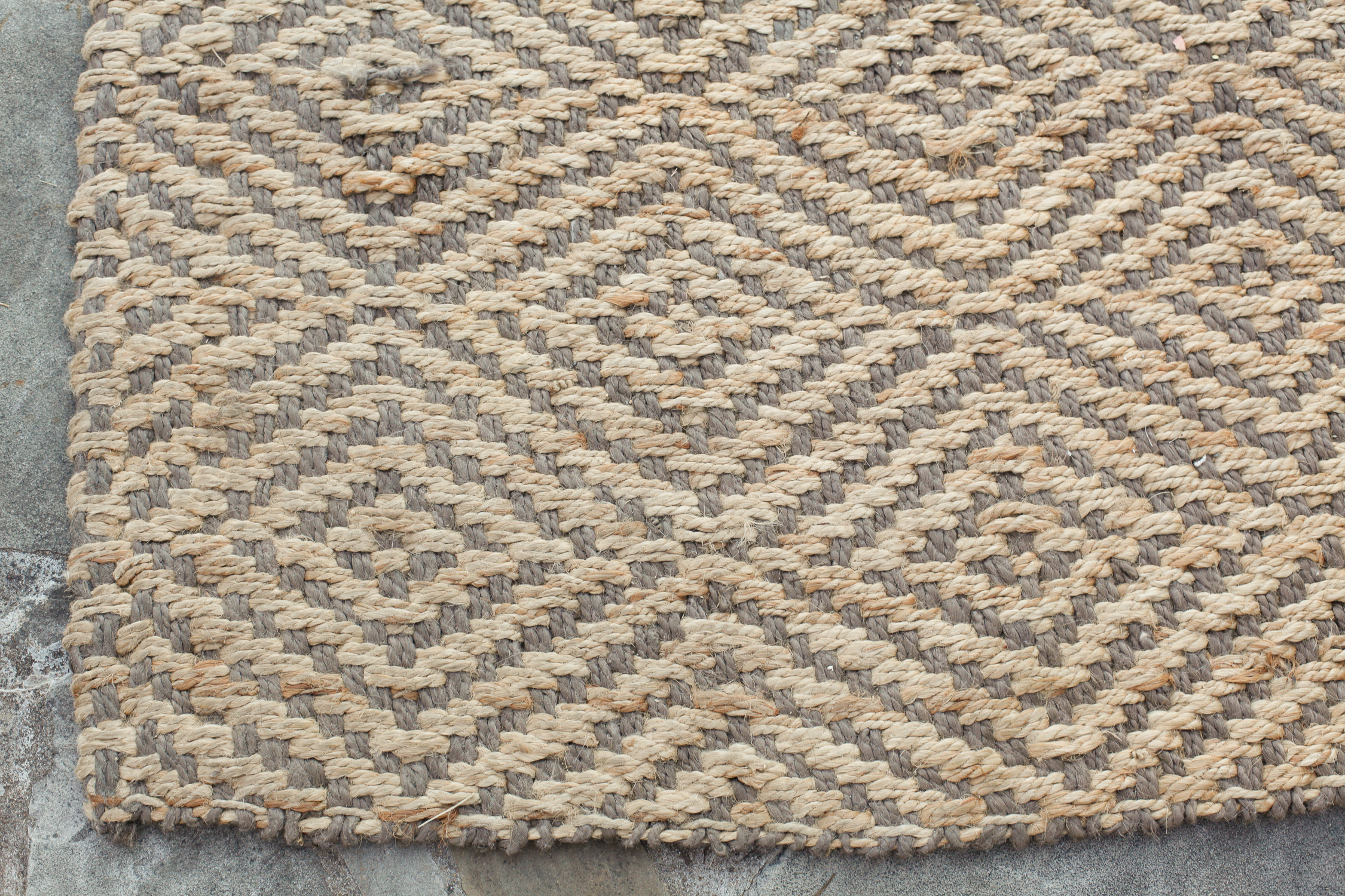 West Elm Jute Diamond Rug EBTH
