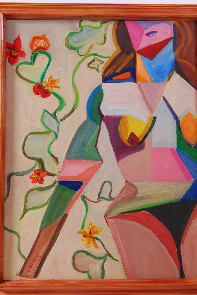 Original Abstract Female Form Oil Paintings by Leona Rubin EBTH