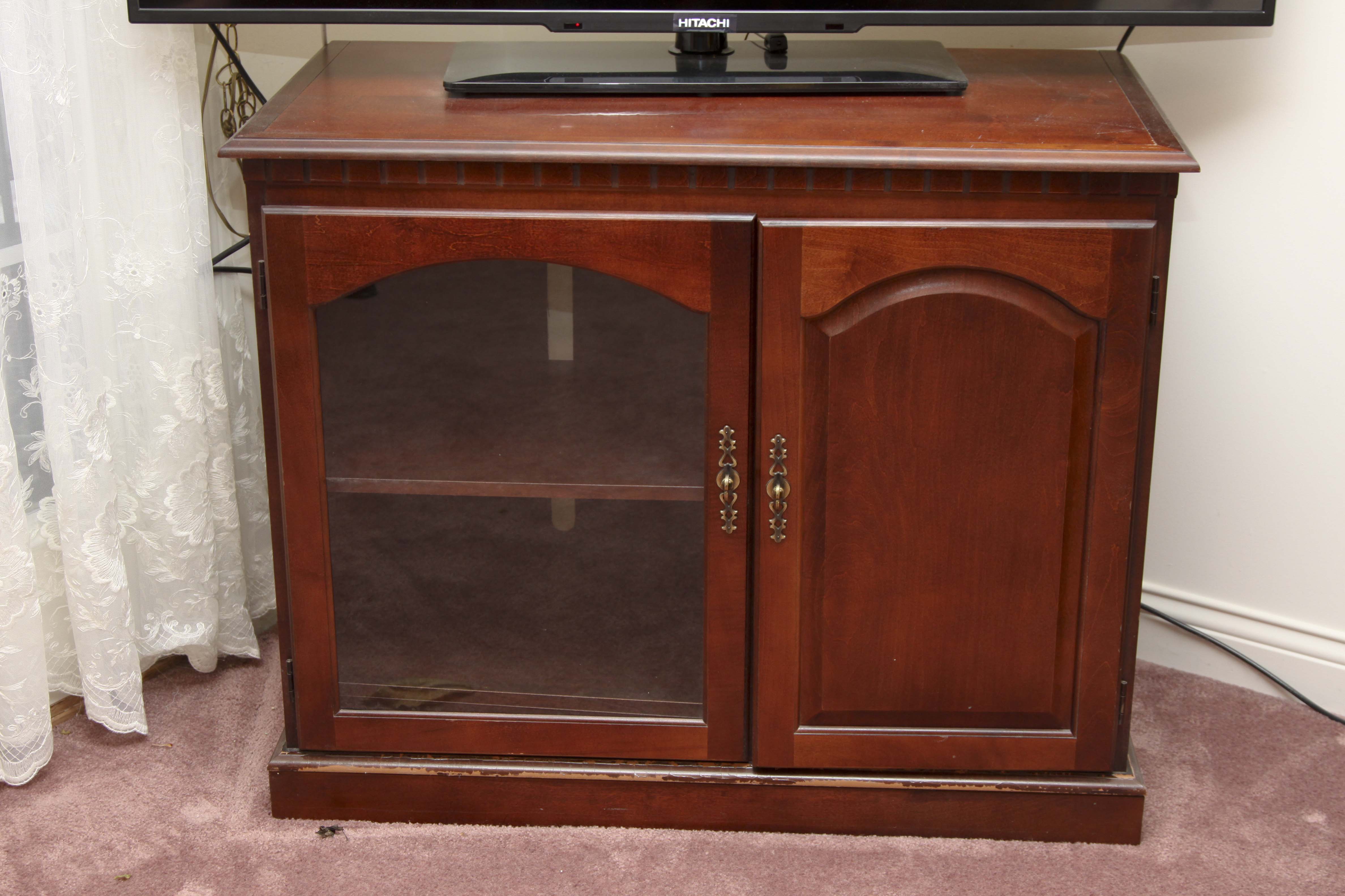 Mahogany Wood Television Stand EBTH