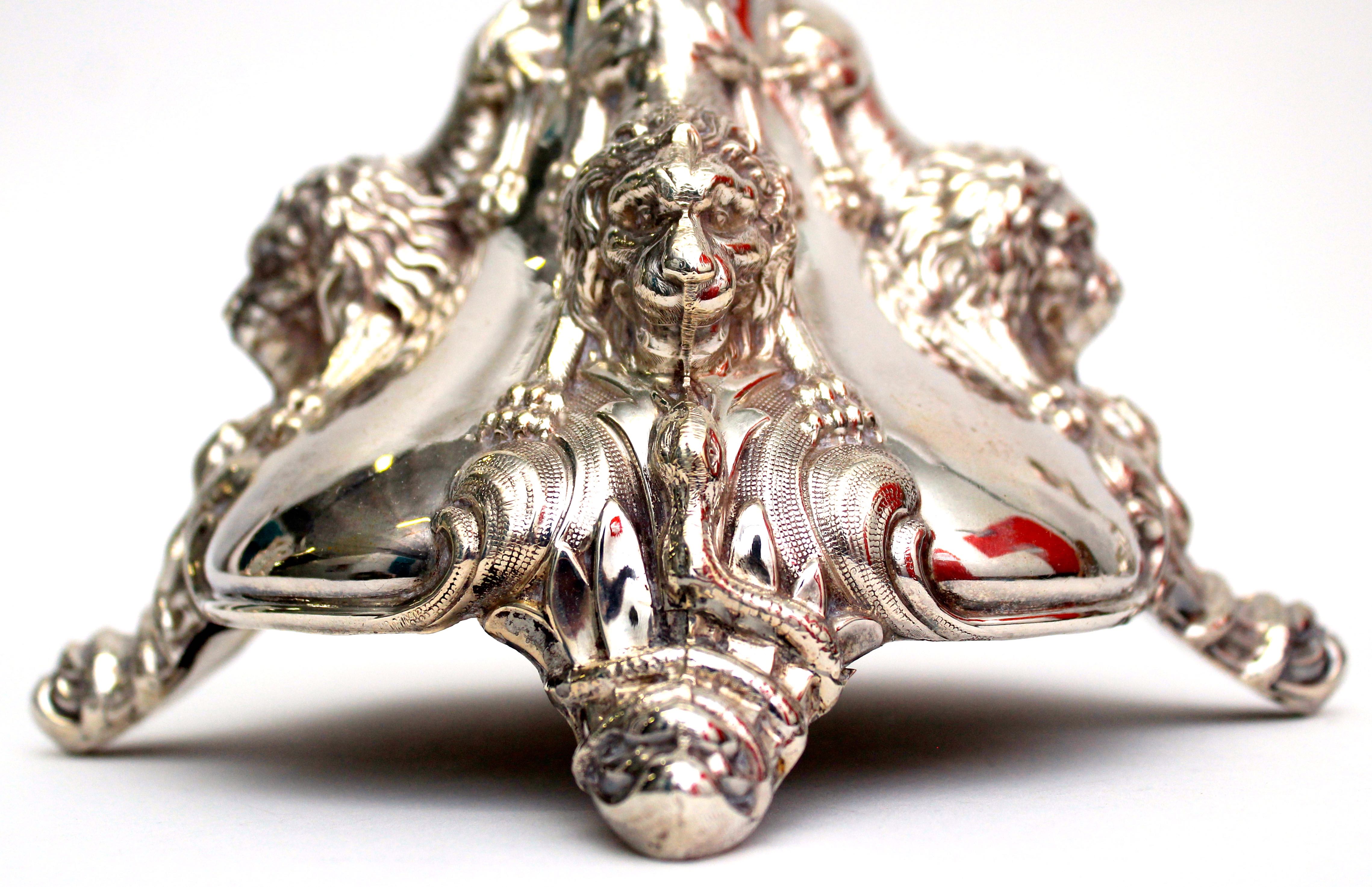 Pair of Antique Hollow Austrian 800 Silver Candlesticks EBTH