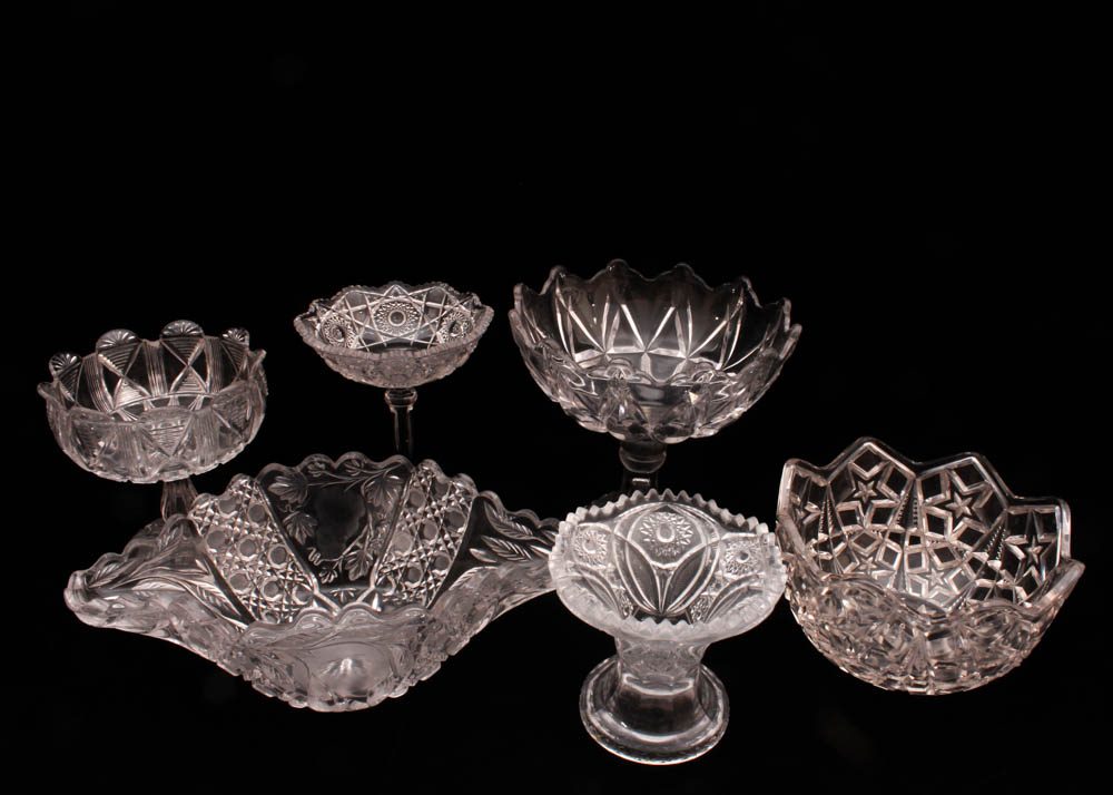Collection of Cut Glass Serving DIshes EBTH