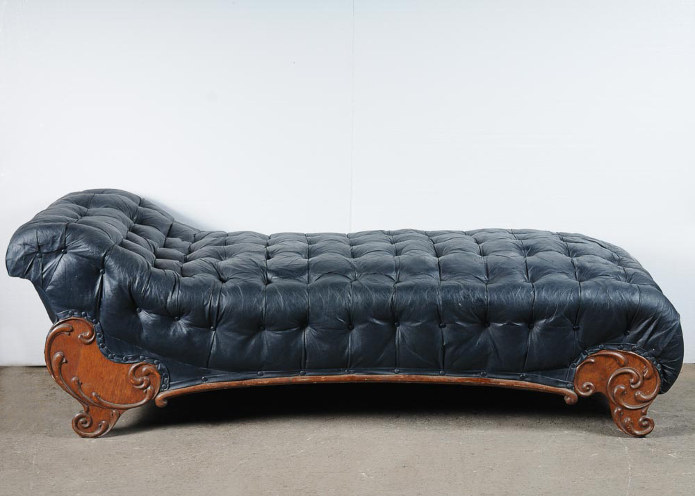 blue chaise chair