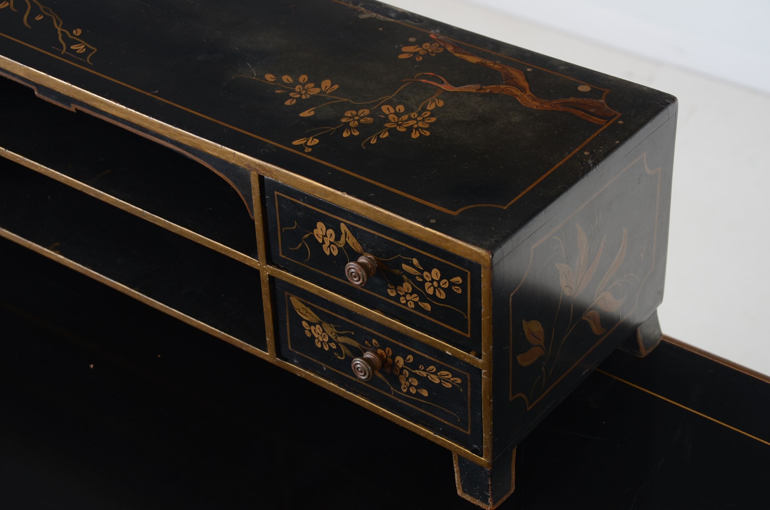 Vintage Chinoiserie Decorated Desk, Chair and Box EBTH