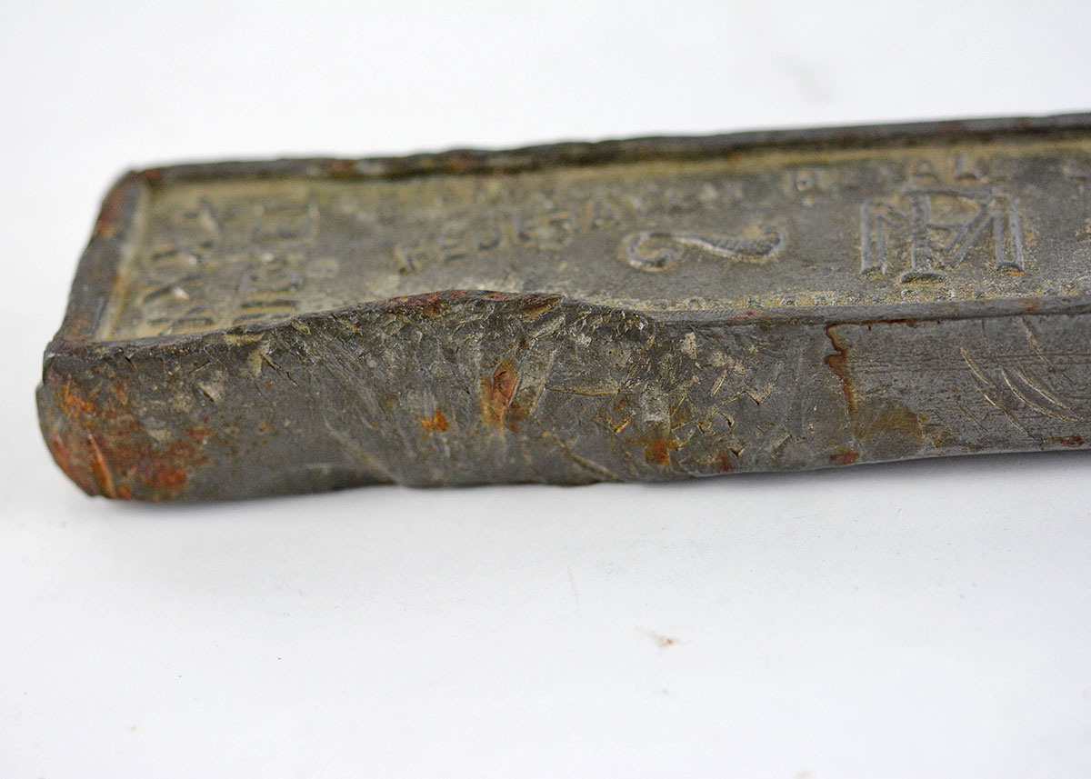 Vintage Federated Metals Corporation Nickel Babbitt Bar EBTH