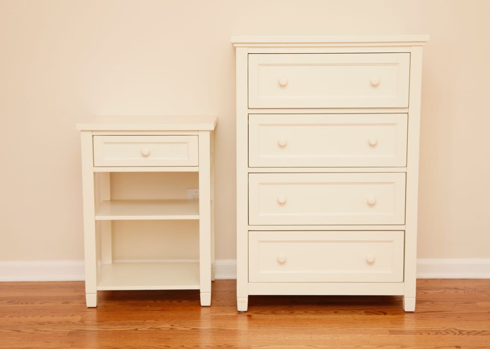 Pottery Barn Chest of Drawers and Bedside Table EBTH