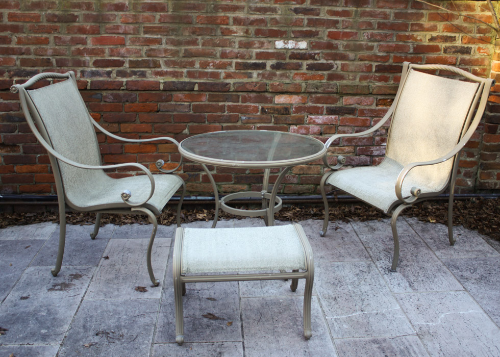 Small Metal Patio Table and Chairs EBTH