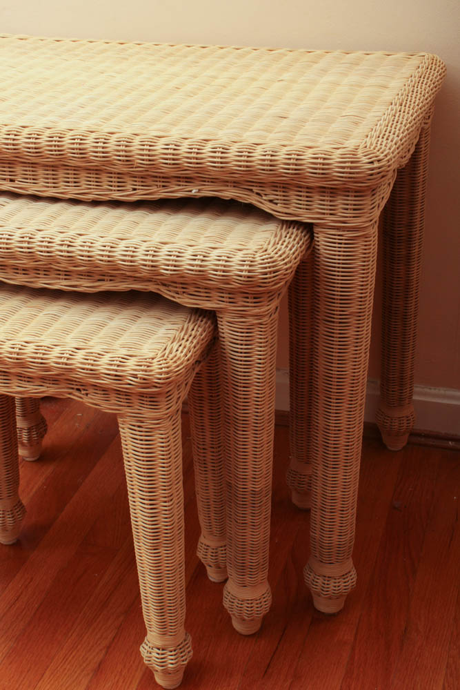 Wicker Nesting Tables EBTH