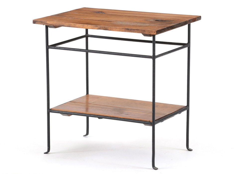 Arhaus Antiqued Pine Accent Table EBTH