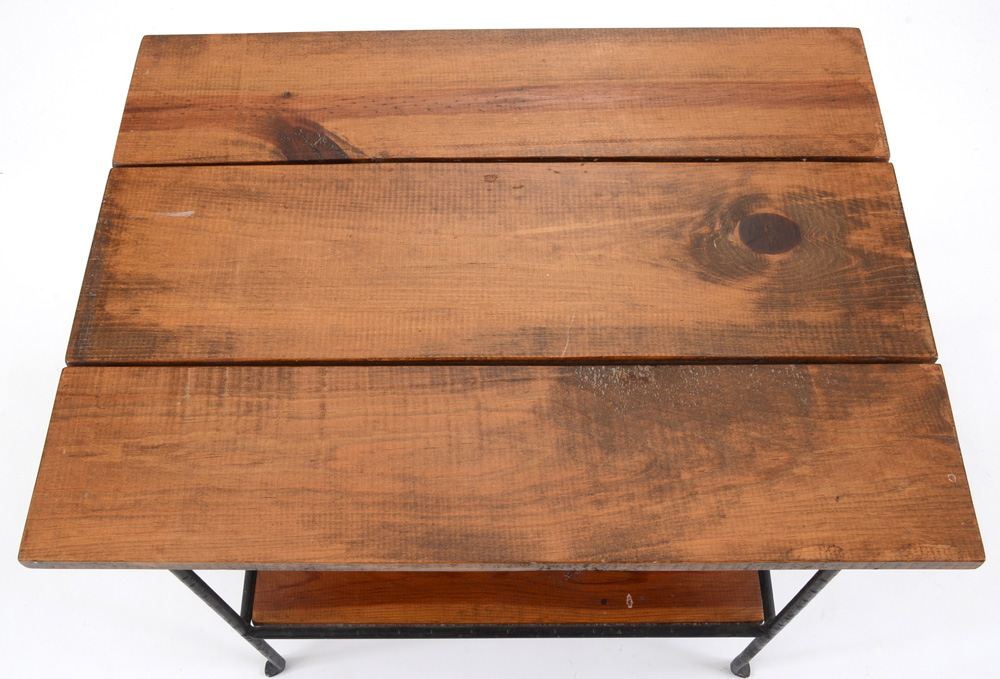 Arhaus Antiqued Pine Accent Table EBTH