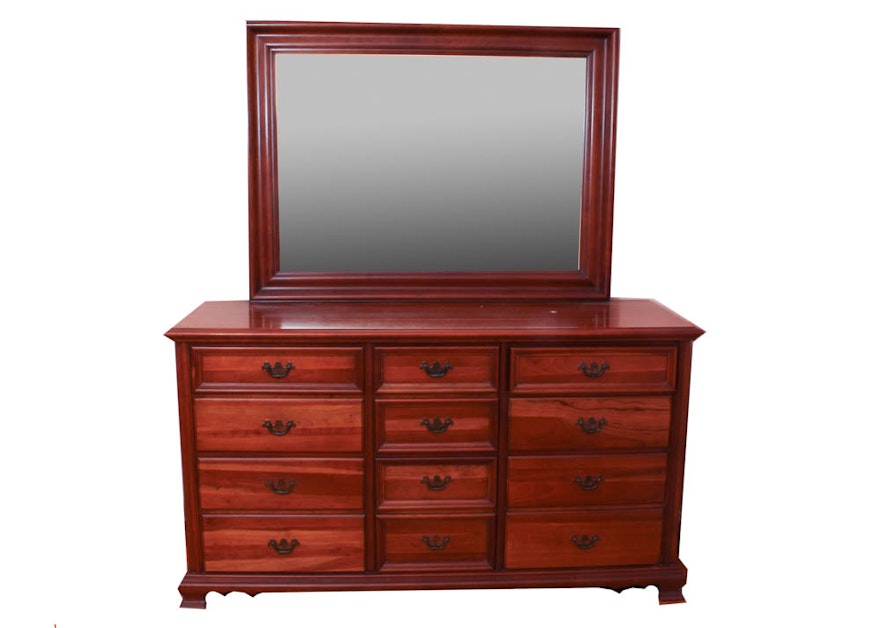 Cherokee Dresser With Attached Mirror Ebth