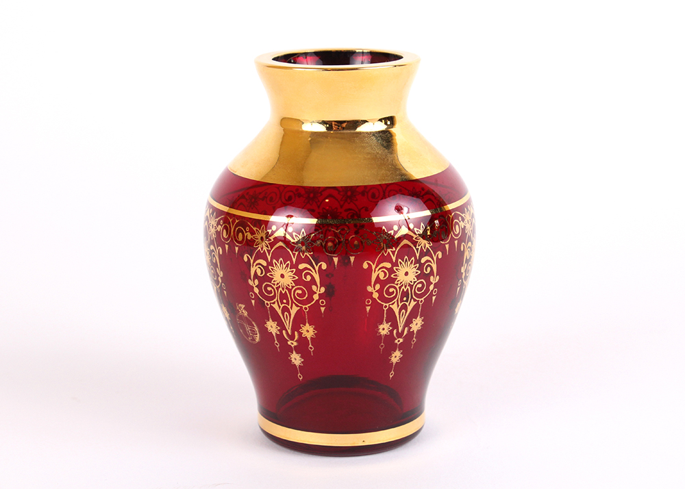 Vecchia Murano Venetian Glass Vase Ebth