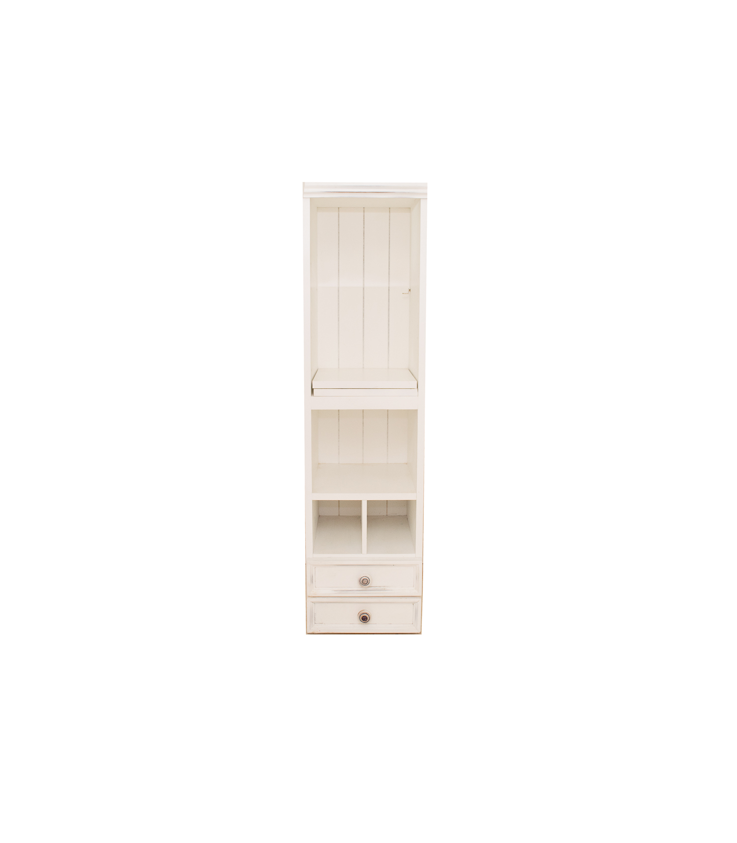 Slender White Bathroom Storage Cabinet Ebth